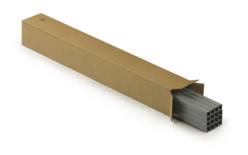Lange vouwdoos 1-golf met opening aan kopzijde, twee golven, 800 x 100 x 100 mm