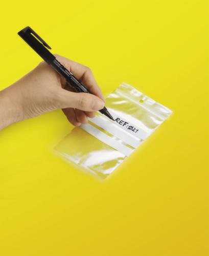 Gripzak met schrijflijnen, 50 µm, lengte x breedte 120 x 80 mm