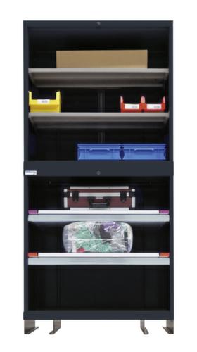 Thurmetall Systeemstelling Modul 4 met 2 uittrekbare legborden, 4 vloer, antraciet/duifgrijs