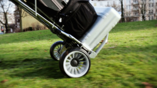 RuXXac in-/uitklapbare aluminium zakkensteekwagen Cross, draagvermogen 100 kg, polymeer banden