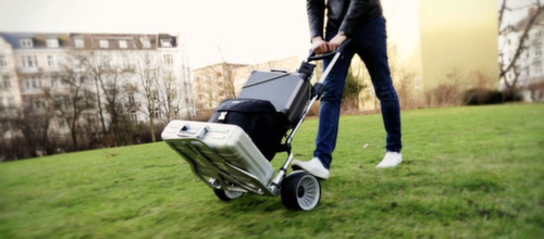 RuXXac in-/uitklapbare aluminium zakkensteekwagen Cross, draagvermogen 100 kg, polymeer banden