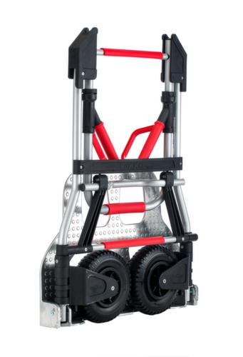 RuXXac in-/uitklapbare aluminium zakkensteekwagen Jumbo, draagvermogen 250 kg, polyurethaan banden