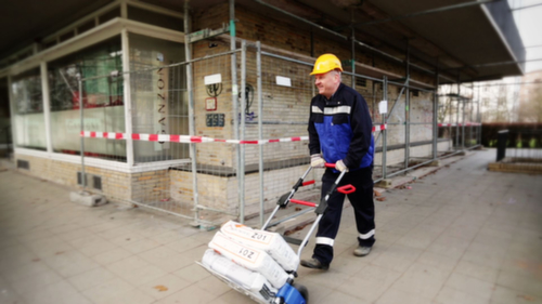 RuXXac in-/uitklapbare aluminium zakkensteekwagen Jumbo, draagvermogen 250 kg, polyurethaan banden