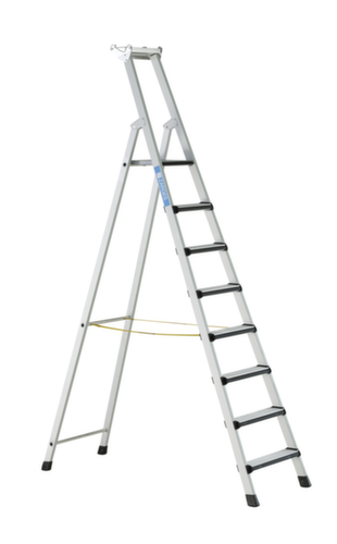 ZARGES Ladder Comfortstep S eenzijdig te betreden, 8 traanplaat treden met bekleding