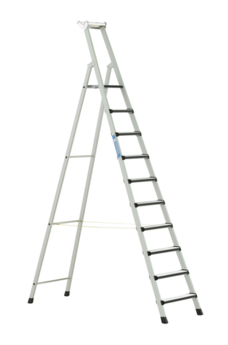ZARGES Ladder Comfortstep S eenzijdig te betreden, 10 traanplaat treden met bekleding
