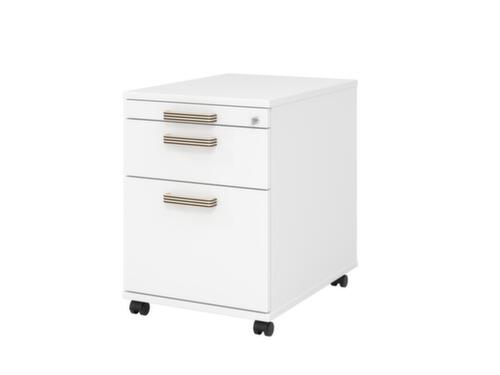 Rolcontainer Up and Down met HR uittrekbaar, 1 lade(n), wit/wit