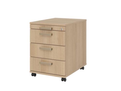 Verrijdbaar ladeblok Solid, 3 lade(n), eiken/eiken