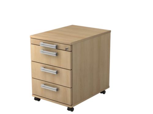 Verrijdbaar ladeblok Up and Down, 3 lade(n), eiken/eiken