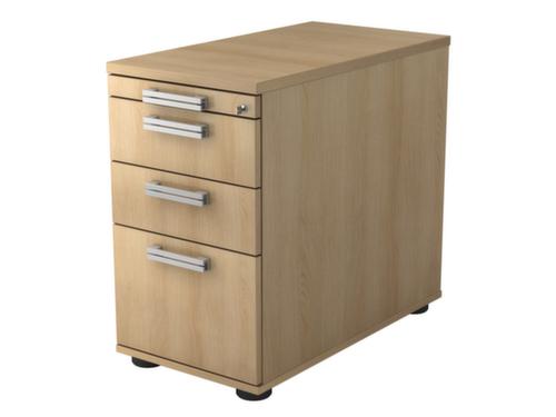 Staand ladeblok Up and Down, 2 lade(n), eiken/eiken