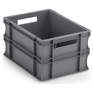 Euronorm-stapelbak ongeacht het merk te combineren, grijs, inhoud 20 l