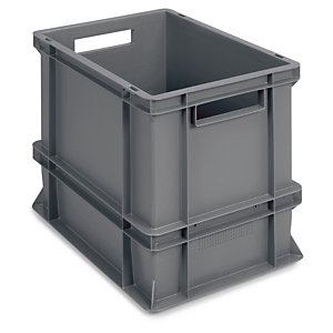 Euronorm-stapelbak ongeacht het merk te combineren, grijs, inhoud 30 l