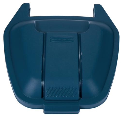 Rubbermaid Container met een inhoud tot 240 l, 100 l, beige, deksel blauw