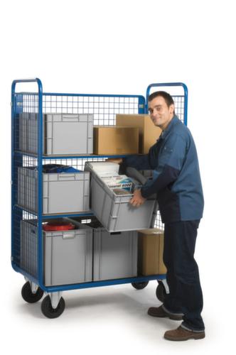 Rolcontainer met draadgaaswanden, draagvermogen 500 kg, lengte x breedte 1300 x 676 mm