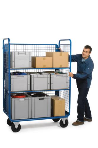 Rolcontainer met draadgaaswanden, draagvermogen 500 kg, lengte x breedte 1300 x 676 mm