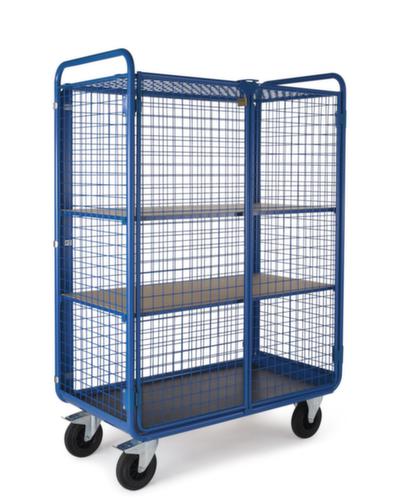 Rolcontainer met draadgaaswanden, draagvermogen 500 kg, lengte x breedte 1300 x 676 mm