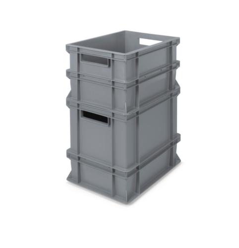 Euronorm-stapelbak ongeacht het merk te combineren, grijs, inhoud 30 l