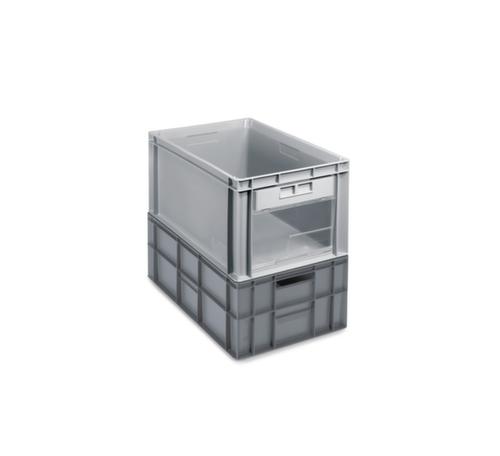 Euronorm-stapelbak ongeacht het merk te combineren, grijs, inhoud 47 l