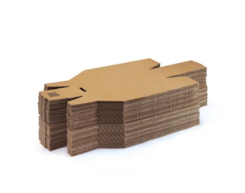 Kartonnen stellingbak, diepte 301 mm, bruin
