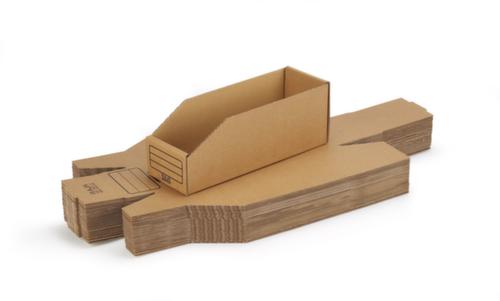 Kartonnen stellingbak, diepte 301 mm, bruin