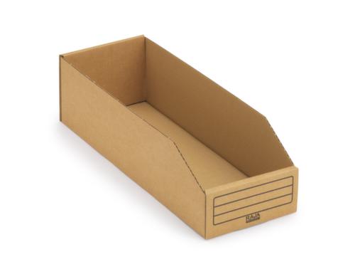 Kartonnen stellingbak, diepte 401 mm, bruin