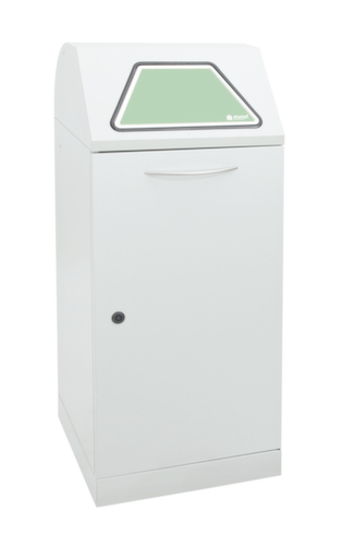 stumpf Niet-ontvlambare afvalverzamelbak Modul-Vario 120 met zelfsluitende inworpklep, 120 l, lichtgrijs, deksel lichtgrijs