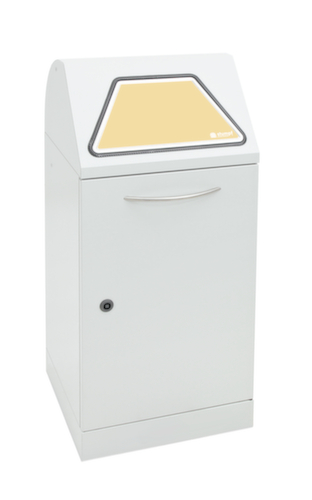 stumpf Niet-ontvlambare afvalverzamelbak Modul-Vario 60 met zelfsluitende inworpklep, 60 l, lichtgrijs, deksel lichtgrijs