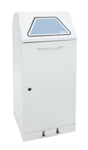 stumpf Niet-ontvlambare afvalverzamelbak Modul-Vario 120 met zelfsluitende inworpklep, 120 l, lichtgrijs, deksel lichtgrijs