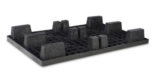 Kunststof stapelpallet met 9 poten, PE-regeneraat, lengte x breedte 1200 x 800 mm