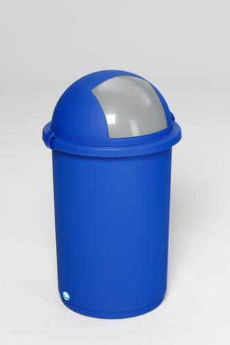 VAR Vloeistofdichte afvalverzamelbak, 50 l, blauw, deksel zilverkleurig