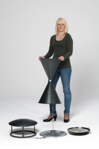 Staande asbak met dak, RAL7024 grafietgrijs