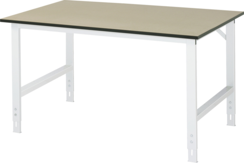 RAU In hoogte verstelbare werkbank Tom, RAL7035 lichtgrijs