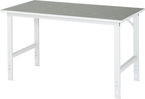 RAU In hoogte verstelbare werkbank Tom, RAL7035 lichtgrijs
