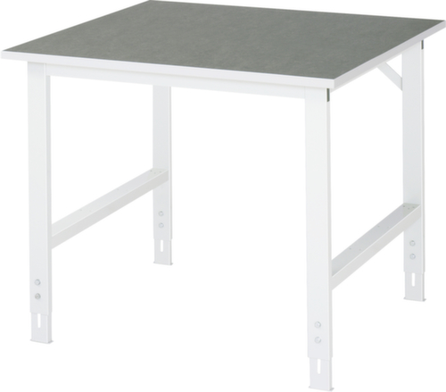 RAU In hoogte verstelbare werkbank Tom, RAL7035 lichtgrijs