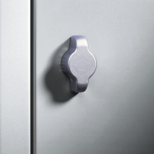 C+P Locker met kapstok Classic lichtgrijs met 20 vakken, breedte 3720 mm