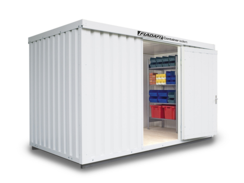 Säbu Geïsoleerde materiaalcontainer FLADAFI® IC 1400 met kant-en-klaar gemonteerde vloer