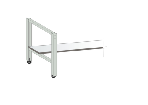 Legbord diepte 300 mm voor werktafel, breedte x diepte 2000 x 300 mm