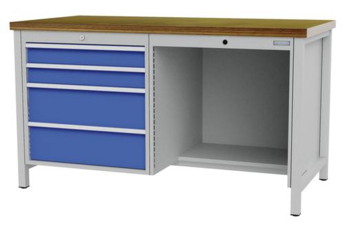 Bedrunka + Hirth Werkbank frame in veel kleuren en blad in verschillende soorten verkrijgbaar