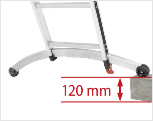 Hymer Multifunctionele ladder met Smart-Base®-traverse, 3 x 8 sporten met antislipprofiel