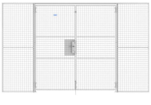 TROAX Dubbele openslaande deur voor scheidingswandsysteem, breedte 2000 mm