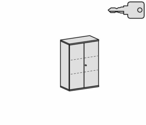 Gera Kast met openslaande deuren Pro, 3 ordnerhoogten