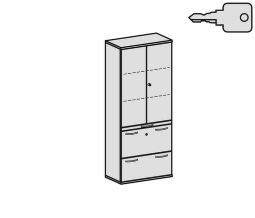 Gera Combikast Pro, 3 ordnerhoogten