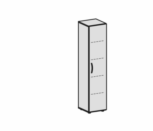 Gera Kast met openslaande deuren Milano, 5 ordnerhoogten, wit/wit