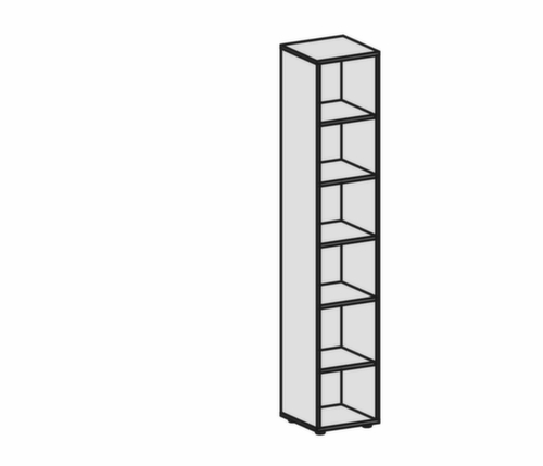 Gera Kantoorstelling Milano, breedte 400 mm, 6 OH, wit