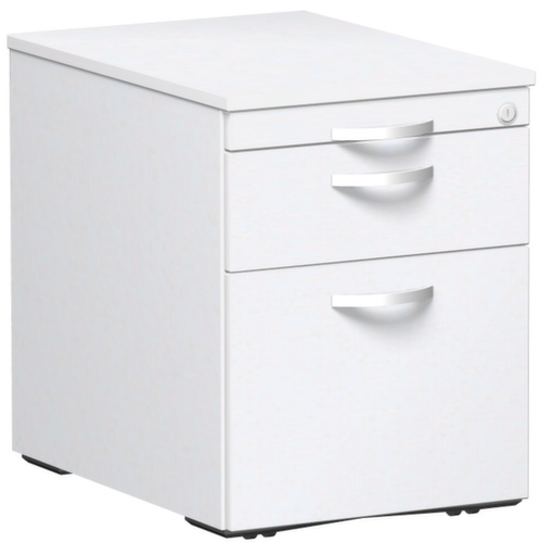 Gera Rolcontainer Milano met HR uittrekbaar, 2 lade(n), wit/wit