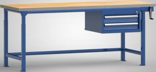 KLW Lutz In hoogte verstelbare werkbank met laden, 2 laden