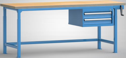 KLW Lutz In hoogte verstelbare werkbank met laden, 2 laden