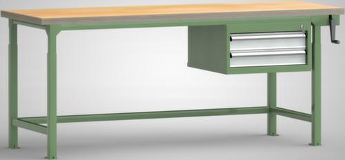 KLW Lutz In hoogte verstelbare werkbank met laden, 2 laden