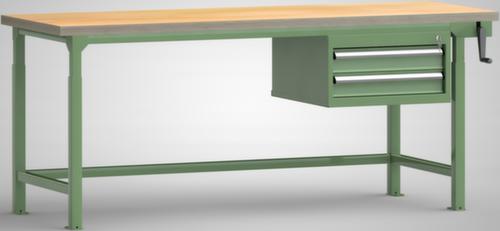 KLW Lutz In hoogte verstelbare werkbank met laden, 2 laden