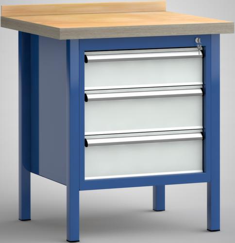 KLW Lutz Werkbank met multiplexplaat, 3 laden
