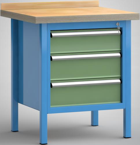 KLW Lutz Werkbank met multiplexplaat, 3 laden